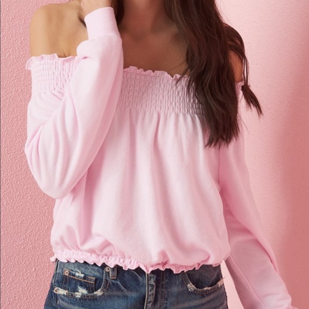 GARAGE | Pink Off the Shoulder Top